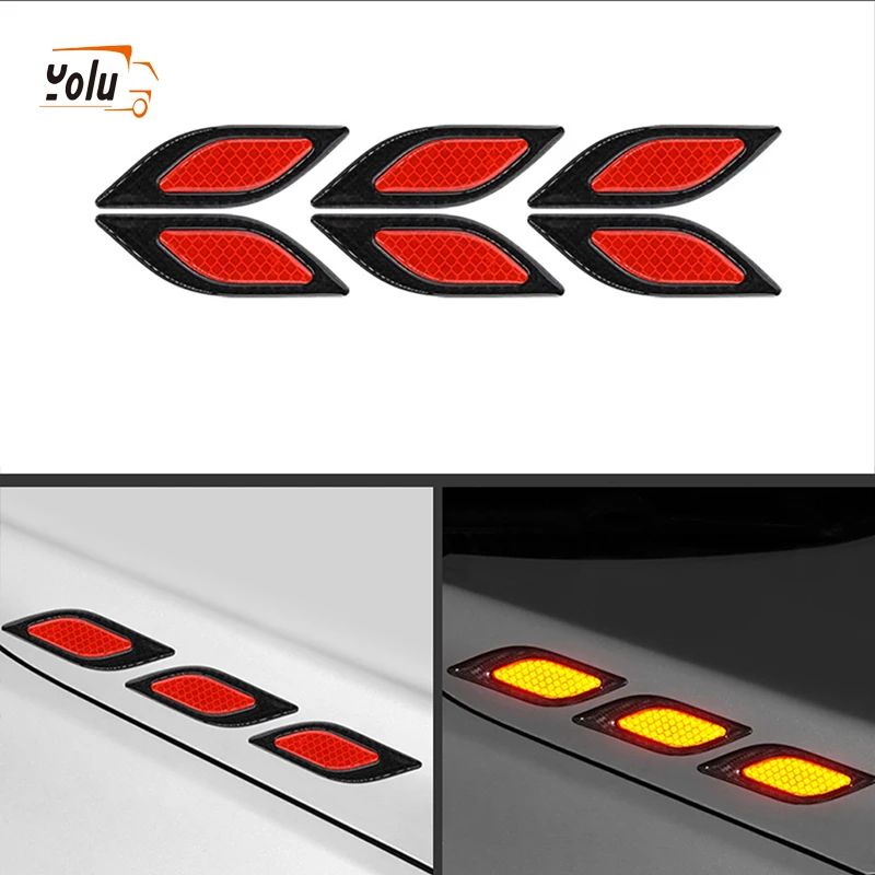 YOLU 6pcs Universal Car Reflective Strips Car Sticker Truck Auto Motor Anti-Scratch Safety Warning Sticker High Reflective Tape
YOLU 6pcs Universal Car Reflective Strips Car Sticker Truck Auto Motor Anti-Scratch Safety Warning Sticker High Reflective Tape