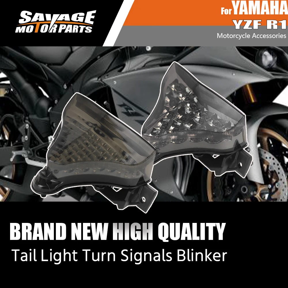 Motorcycle Accessories Tail Light Turn Signals For YAMAHA YZFR1 YZF R1 04-06 09-14 LED Integrated Rear Blinker Brake Lamp YZF-R1
Motorcycle Accessories Tail Light Turn Signals For YAMAHA YZFR1 YZF R1 04-06 09-14 LED Integrated Rear Blinker Brake Lamp YZF-R1