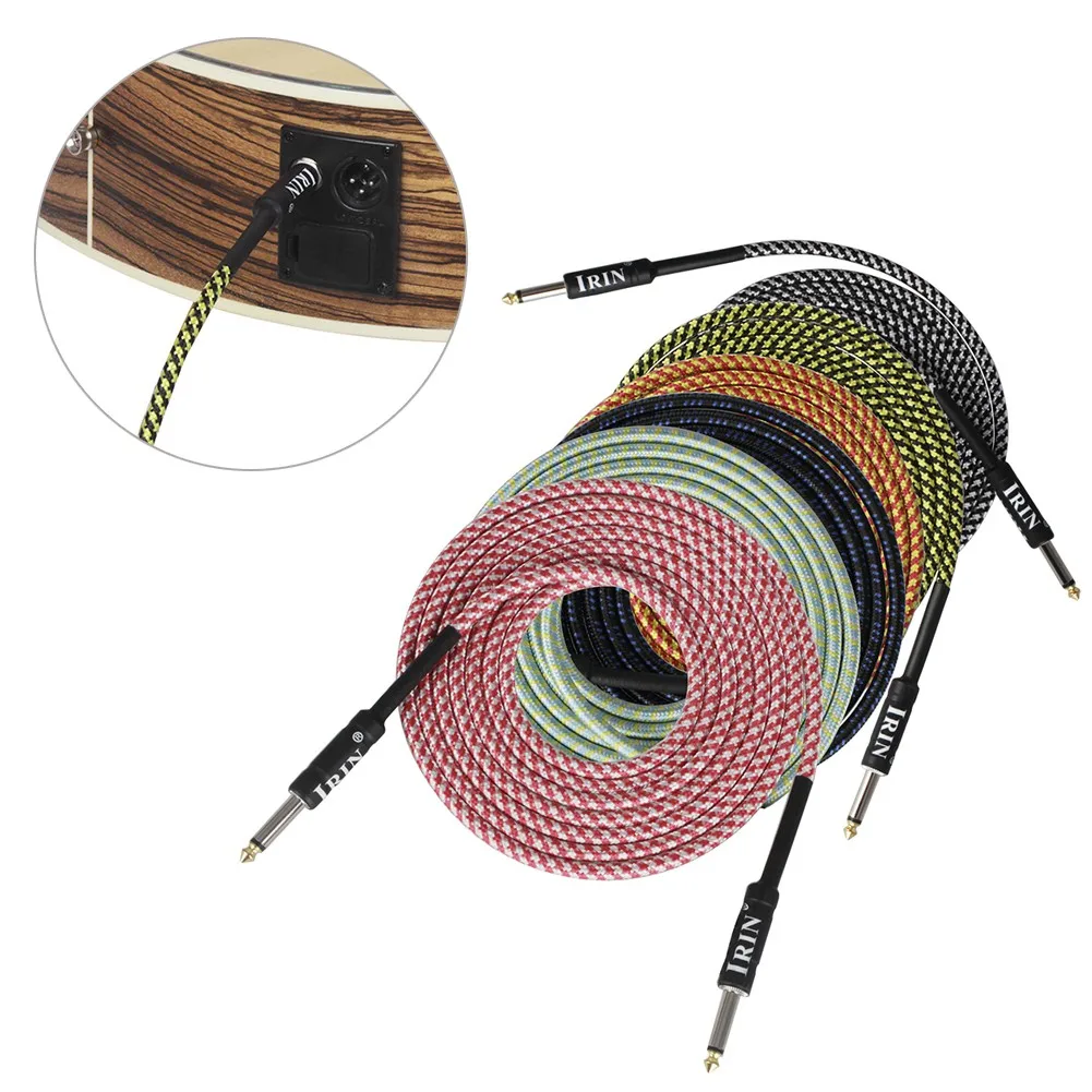 10ft Guitar Cable 6.35mm Jack Electric & Bass & Acoustic To Amplifier Guitar And Bass Accessories Six Colours 1/4"TRS Cable
10ft Guitar Cable 6.35mm Jack Electric & Bass & Acoustic To Amplifier Guitar And Bass Accessories Six Colours 1/4"TRS Cable