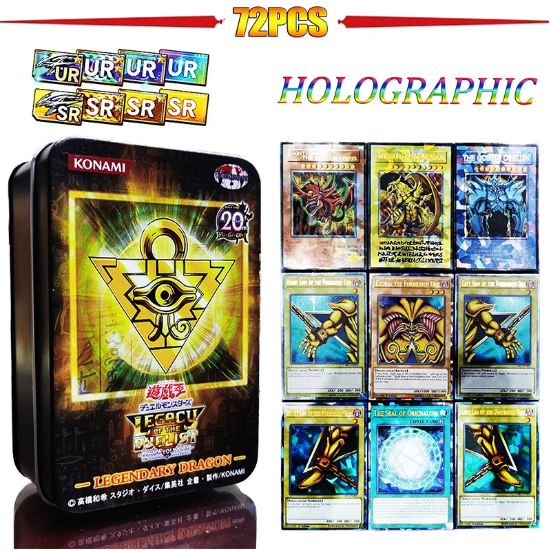 72Pcs Yugioh with Tin Box Yu Gi Oh Holographic English Cards Pro White Dragon Duel Game Collection Card Kids Toy Gift
72Pcs Yugioh with Tin Box Yu Gi Oh Holographic English Cards Pro White Dragon Duel Game Collection Card Kids Toy Gift