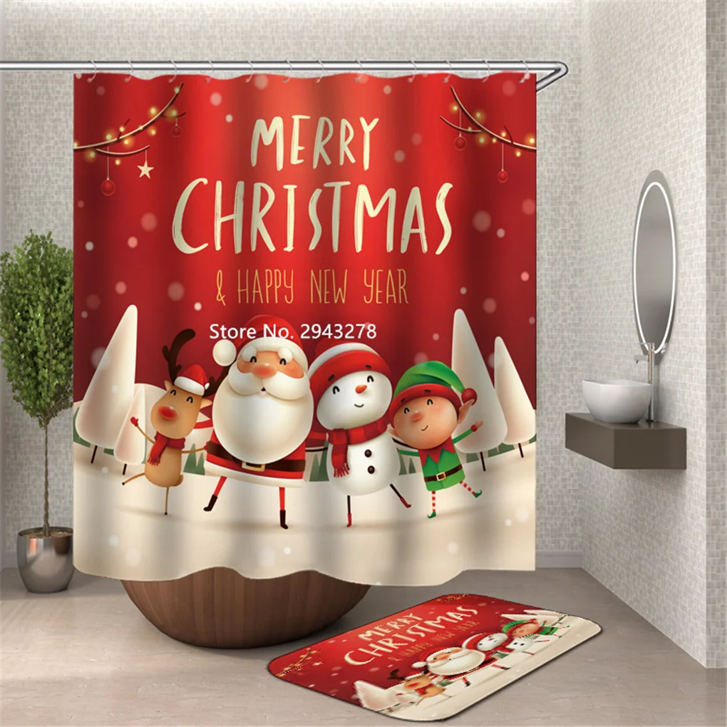 Christmas Halloween Dress Red Shower Curtain Waterproof and Mildewproof Washable Bathroom with Hook Decorative Color Print
Christmas Halloween Dress Red Shower Curtain Waterproof and Mildewproof Washable Bathroom with Hook Decorative Color Print