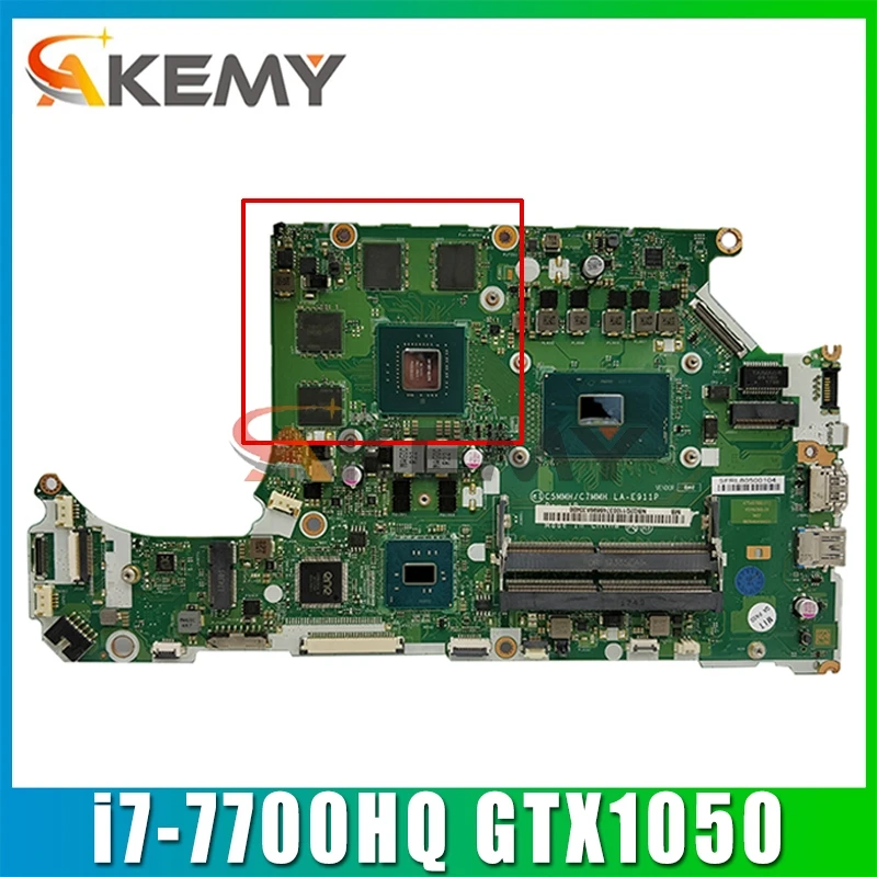 

For ACER AN515-51 A715-71G Laptop motherboard C C5MMH / C7MMH LA-E911P PU i7-7700HQ GPU GTX1050 DDR4 Test OK Mainboard