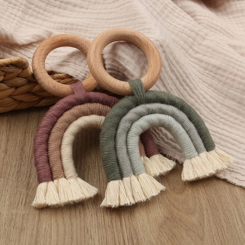1PC Christmas Baby Rainbow Teething Ring Safety Wooden Teether For Children Kids Baby Care Accessory Shower Gifts
1PC Christmas Baby Rainbow Teething Ring Safety Wooden Teether For Children Kids Baby Care Accessory Shower Gifts
