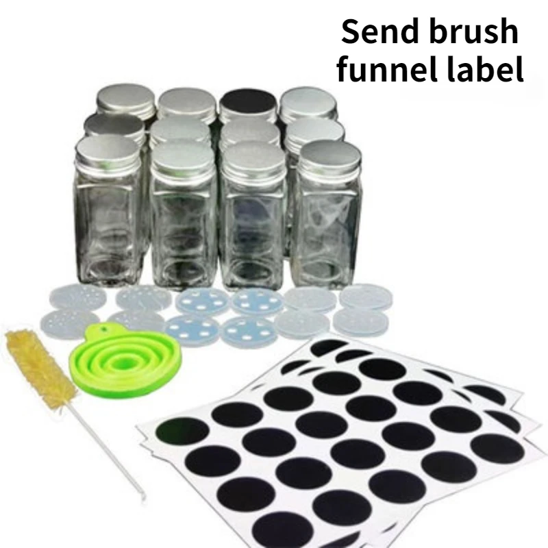 Kitchen 12/24PCS Glass Spice Jar Set Home Pepper Sugar Salt Storage Container Outdoor Portable Kitchenware Accessories With Lid
Kitchen 12/24PCS Glass Spice Jar Set Home Pepper Sugar Salt Storage Container Outdoor Portable Kitchenware Accessories With Lid