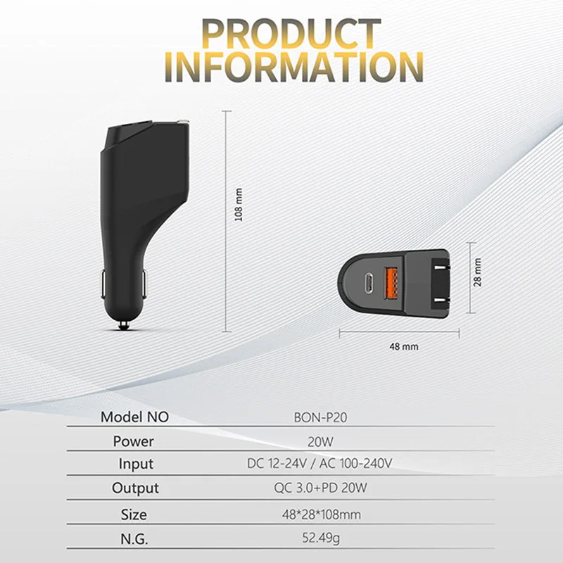 URVNS 2 in 1 USB C Car Charger PD 20W QC3.0 US Plug Wall Charger Fast Charging for iPhone 12 11 Pro Max/Mini Xiaomi Mobile Phone
URVNS 2 in 1 USB C Car Charger PD 20W QC3.0 US Plug Wall Charger Fast Charging for iPhone 12 11 Pro Max/Mini Xiaomi Mobile Phone