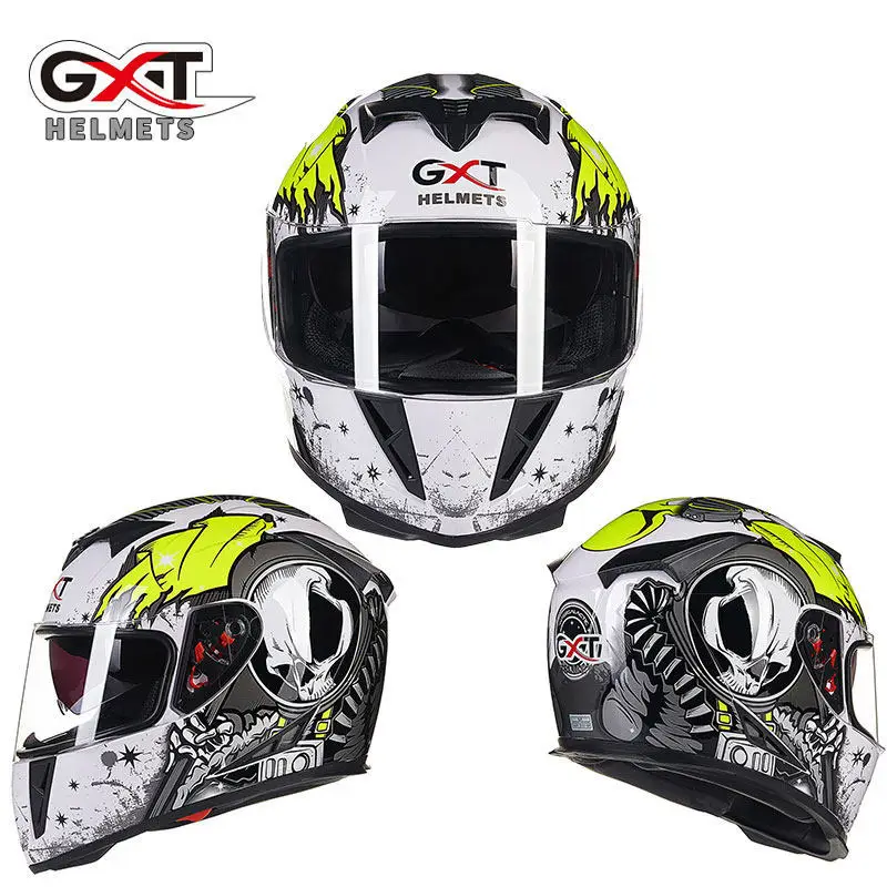 GXT High Quality Stylish Fast Motorcycle Helmet Washable Lining with Dual Lens Racing Casco Moto full face helmet DOT Approved
GXT High Quality Stylish Fast Motorcycle Helmet Washable Lining with Dual Lens Racing Casco Moto full face helmet DOT Approved