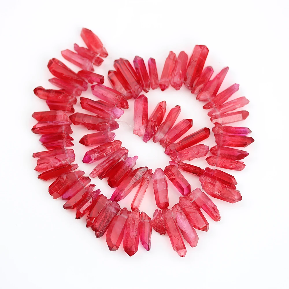Approx 58Pcs/Strand Top Drilled Natural Red Color Quartz Crystal Spike Point Charms Beads For DIY Jewelry Making XFX-185JBBF
Approx 58Pcs/Strand Top Drilled Natural Red Color Quartz Crystal Spike Point Charms Beads For DIY Jewelry Making XFX-185JBBF