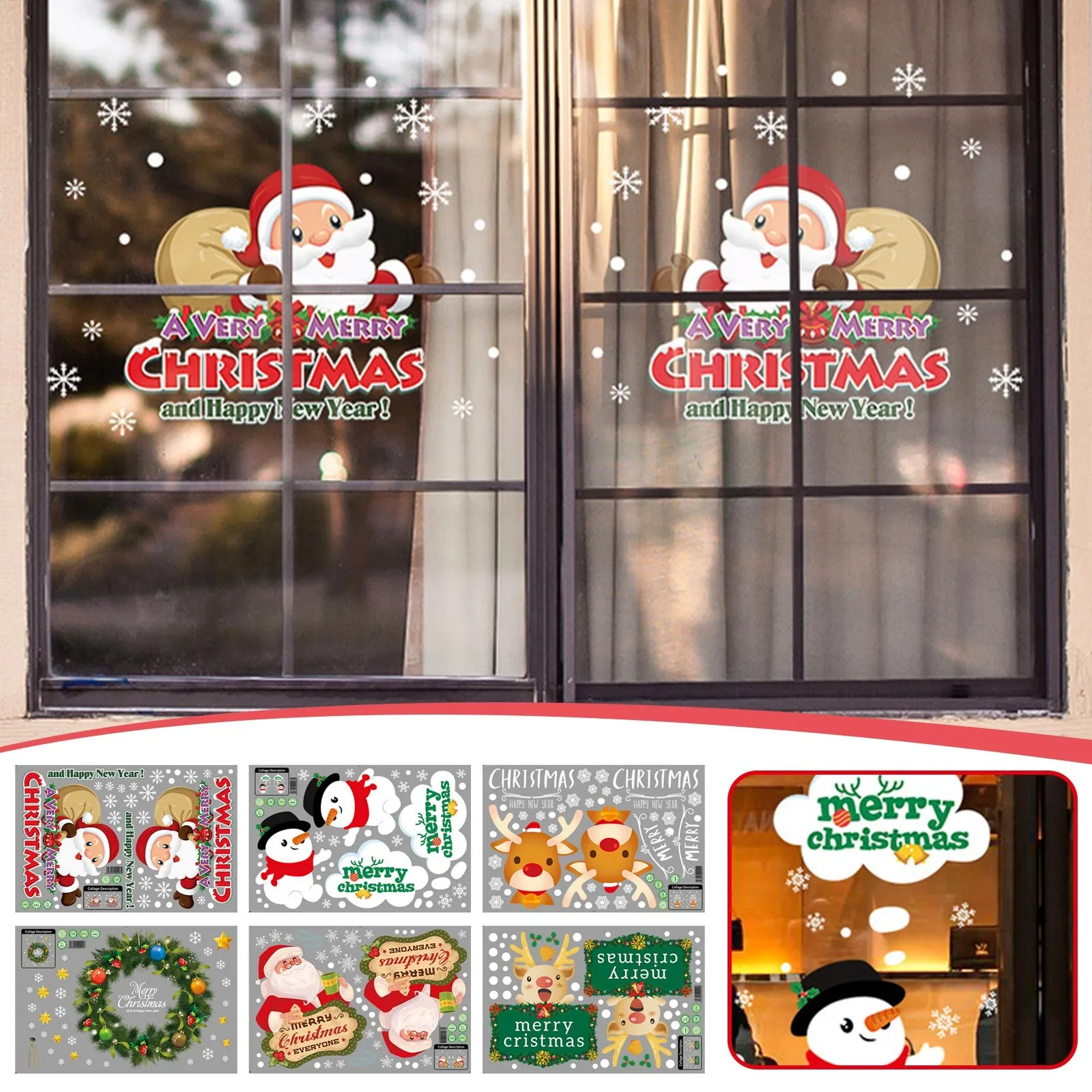2021 Brand New Christmas Stickers 30x45cm Shopping Mall Shop Window Decorative Glass Stickers Perfect Home Decor Pegatinas
2021 Brand New Christmas Stickers 30x45cm Shopping Mall Shop Window Decorative Glass Stickers Perfect Home Decor Pegatinas