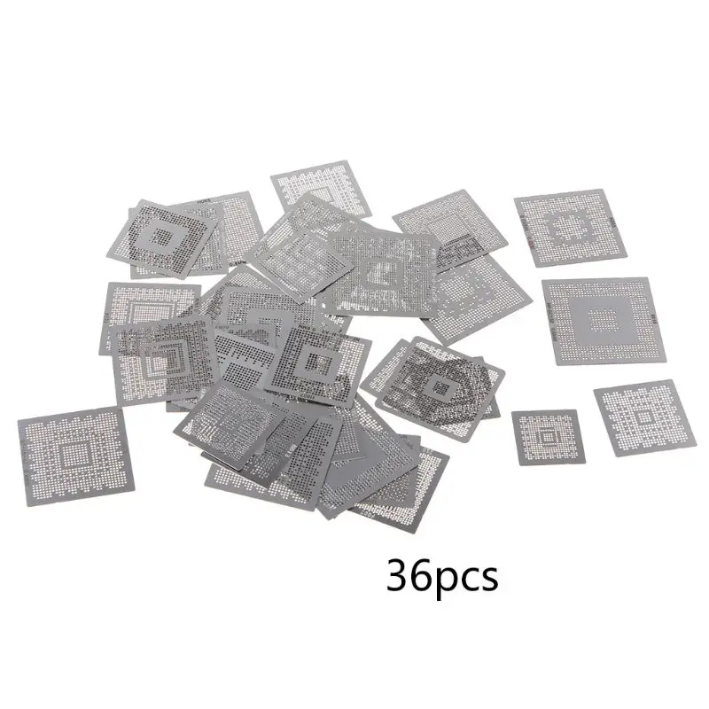 2022 New 36Pcs/set Graphics Card Stencils BGA Reballing Stencil for NVIDIA/ATI Video Chip
2022 New 36Pcs/set Graphics Card Stencils BGA Reballing Stencil for NVIDIA/ATI Video Chip