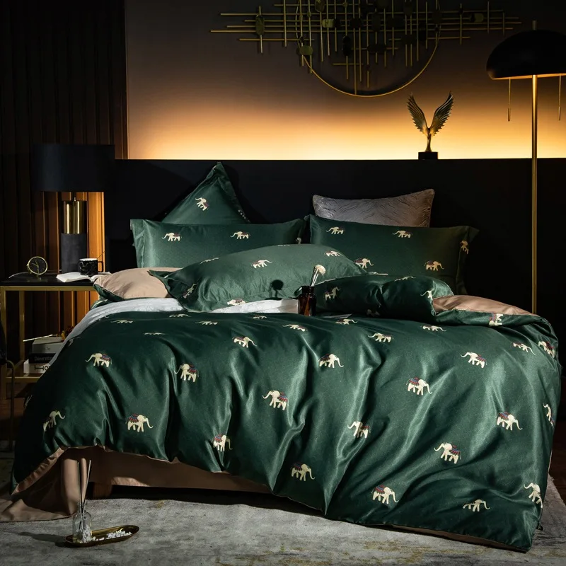 4 Pcs Bedding set reactive printing Tencel set bed sheet quilt cover pillow caseFashion home textile luxury fiberEuropean Crysta
4 Pcs Bedding set reactive printing Tencel set bed sheet quilt cover pillow caseFashion home textile luxury fiberEuropean Crysta