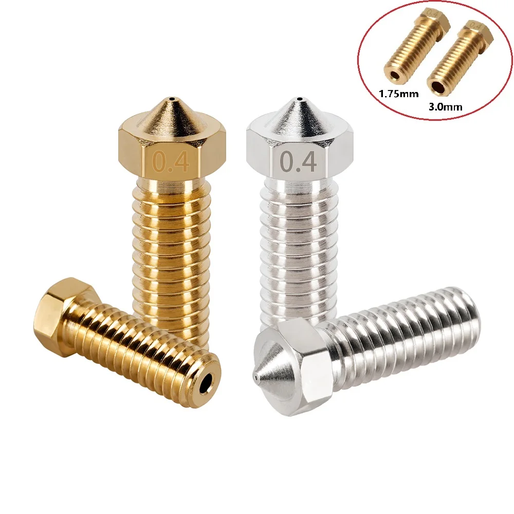MEGA 3pcs/lot E3D V5 V6 Volcano Nozzle 0.2 0.3 0.4 0.5 0.6 0.8 1.0 1.2mm M6 Threaded Nozzles for 3D Printer 1.75 3.0mm Filament
MEGA 3pcs/lot E3D V5 V6 Volcano Nozzle 0.2 0.3 0.4 0.5 0.6 0.8 1.0 1.2mm M6 Threaded Nozzles for 3D Printer 1.75 3.0mm Filament