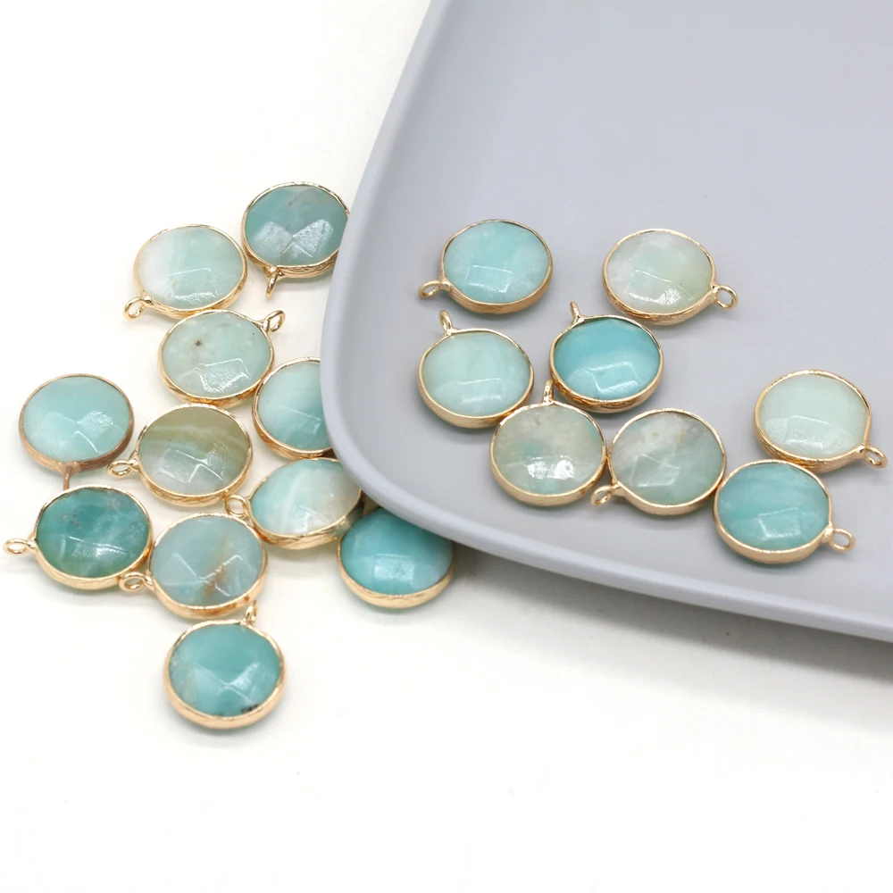 Natural Stone Pendant Round Shaped Blue Amazonite Exquisite Charms For Jewelry Making DIY Bracelet Necklace Earring Accessories
Natural Stone Pendant Round Shaped Blue Amazonite Exquisite Charms For Jewelry Making DIY Bracelet Necklace Earring Accessories