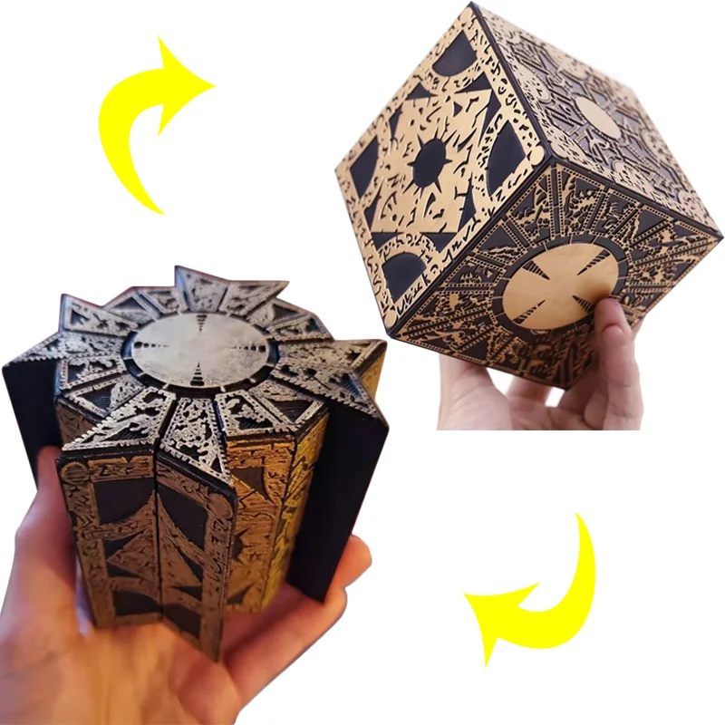 1:1 Hellraiser Cube Puzzle Box Moveable Lament Terror Film Serie Cube Fully Functional Pinhead Prop Model Figure Toy Gifts
1:1 Hellraiser Cube Puzzle Box Moveable Lament Terror Film Serie Cube Fully Functional Pinhead Prop Model Figure Toy Gifts
