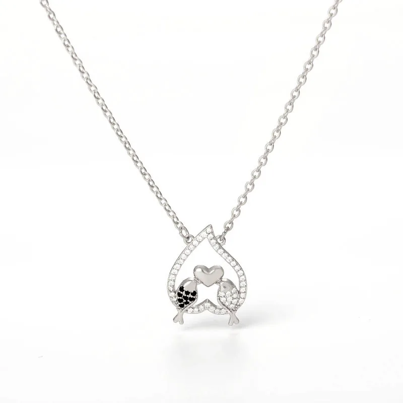 Couple Lovebirds Of Love Gold-color Pendant Necklaces Clavicle Chains Heart Choker Necklace On Neck Fashion Women Jewelry 
Couple Lovebirds Of Love Gold-color Pendant Necklaces Clavicle Chains Heart Choker Necklace On Neck Fashion Women Jewelry