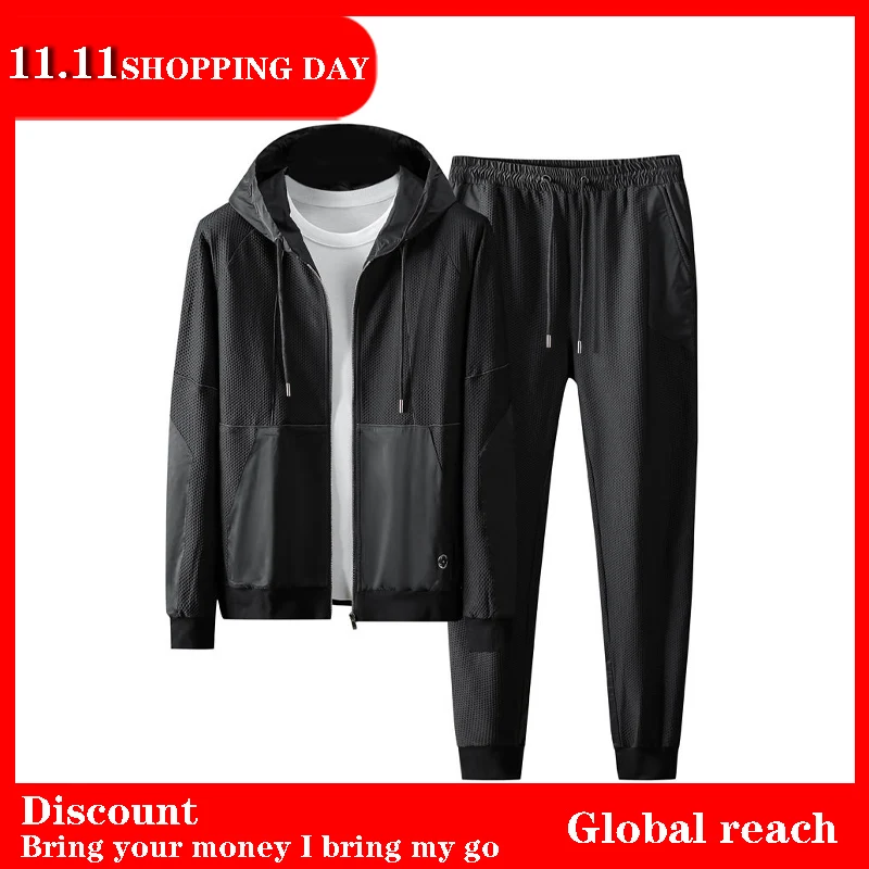 2021 men's casual sports suit hooded cardigan youth plus size running sportswear two-piece suit
2021 men's casual sports suit hooded cardigan youth plus size running sportswear two-piece suit