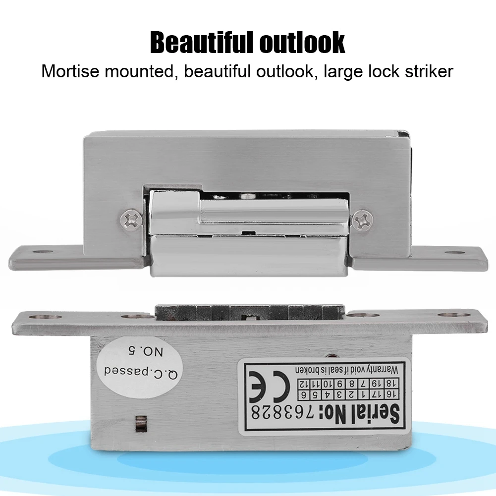 DC 12V Adjustable Narrow-Type Electric Strike Door Lock 11 * 2.5 * 3 cm Double Unlock Mode Accessories Control Lock Safety Tools
DC 12V Adjustable Narrow-Type Electric Strike Door Lock 11 * 2.5 * 3 cm Double Unlock Mode Accessories Control Lock Safety Tools