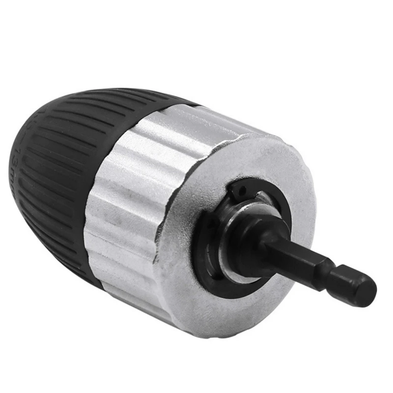 Self-tightening Drill Conversion Chuck 2-13mm Clamping Range 3/8-24UNF with Hex Shank Threaded Post
Self-tightening Drill Conversion Chuck 2-13mm Clamping Range 3/8-24UNF with Hex Shank Threaded Post