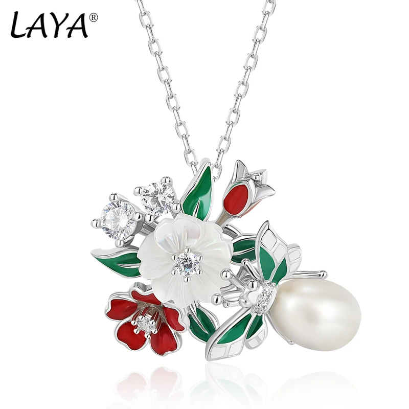 Laya 925 Sterling Silver High Quality Zircon Natural Pearl Shell Flower Leaf Enamel Necklace For Women Trendy Jewelry 2022 Trend
Laya 925 Sterling Silver High Quality Zircon Natural Pearl Shell Flower Leaf Enamel Necklace For Women Trendy Jewelry 2022 Trend