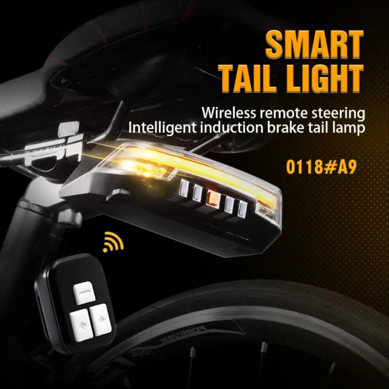 Smart Bike Turning Signal Cycling Taillight 2000mAh Intelligent Bicycle Rechargeable Rear Light Remote Control LED Warning Lamp
Smart Bike Turning Signal Cycling Taillight 2000mAh Intelligent Bicycle Rechargeable Rear Light Remote Control LED Warning Lamp