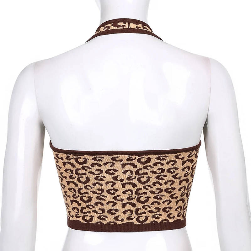 Retro Leopard Printed Brown Halter Top Women Summer Sexy Sleeveless Backless Camis Vest 90s Vintage Streetwear 2021 Outfits 
Retro Leopard Printed Brown Halter Top Women Summer Sexy Sleeveless Backless Camis Vest 90s Vintage Streetwear 2021 Outfits