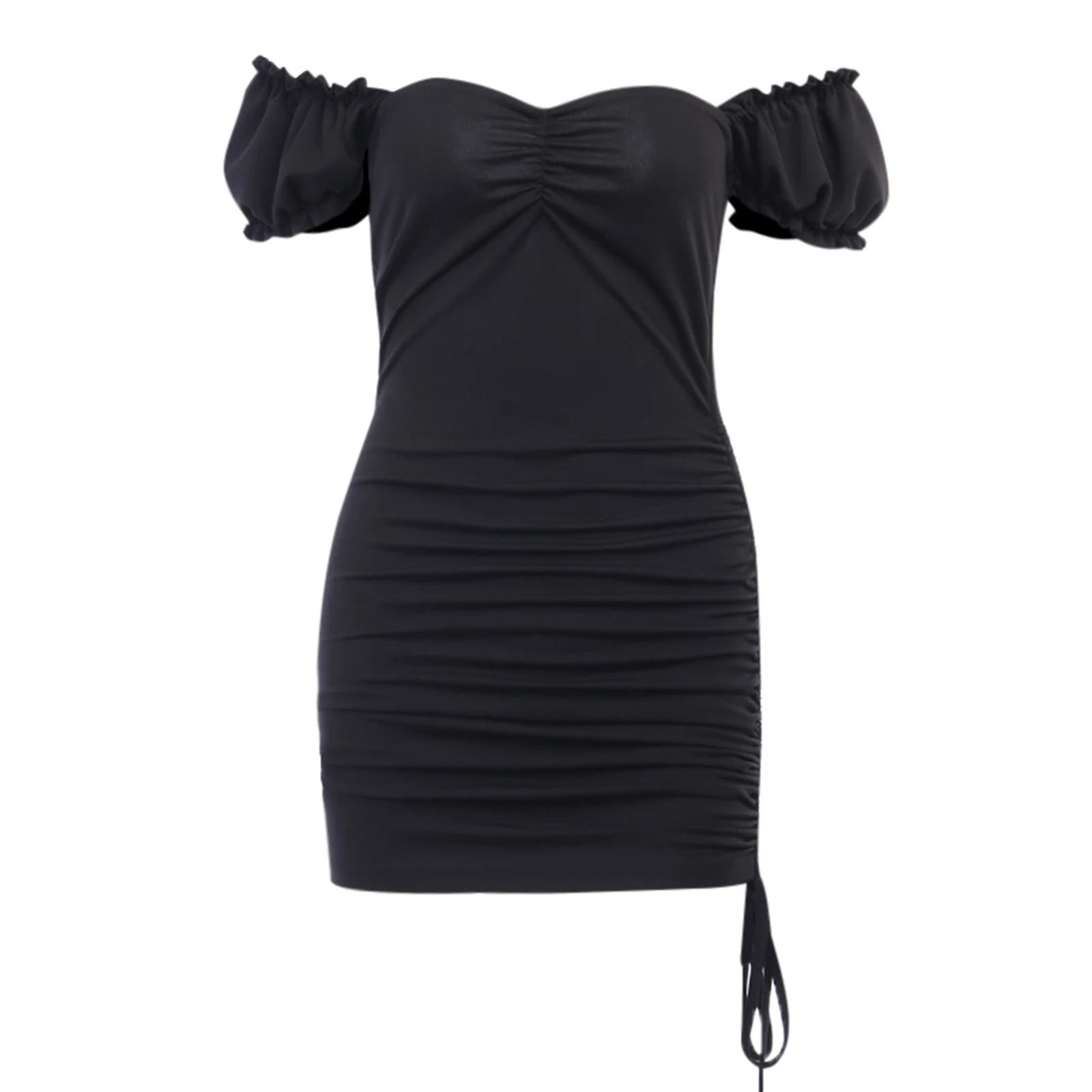 2021 Summer Women's Dress, Off Shoulder Short Sleeve Side Pleated Lace Up Tight Fitting Skirt for Female Hot Sale
2021 Summer Women's Dress, Off Shoulder Short Sleeve Side Pleated Lace Up Tight Fitting Skirt for Female Hot Sale