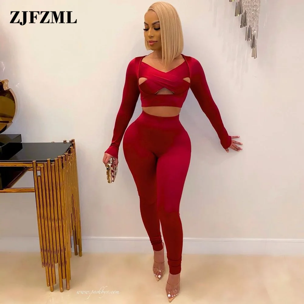 Women's Sets Cross Lace Up Hollow Long Sleeve Crop Top and High Waist Elastic Hight Pencil Legging Casual Fitness Two Piece Suit
Women's Sets Cross Lace Up Hollow Long Sleeve Crop Top and High Waist Elastic Hight Pencil Legging Casual Fitness Two Piece Suit