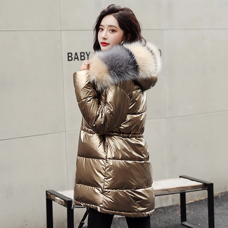 Korea New Winter Jacket Women Thicke Outerwear Glossy Bread Cotton Padded Female Jackets Fur Hooded Long Parka Women Coat mujer
Korea New Winter Jacket Women Thicke Outerwear Glossy Bread Cotton Padded Female Jackets Fur Hooded Long Parka Women Coat mujer