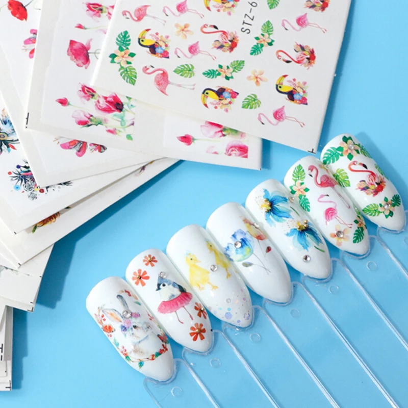 15 PCS Cute Animals Rabbit Owl Wraps Flora Watermark Adhesive Decoration Manicure Water Decals Flamingo Nail Stickers
15 PCS Cute Animals Rabbit Owl Wraps Flora Watermark Adhesive Decoration Manicure Water Decals Flamingo Nail Stickers