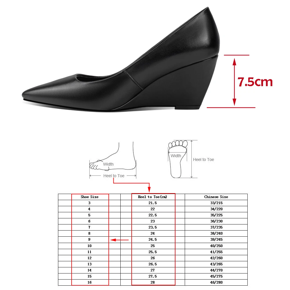 Sexy Pointed Toe Black Genuine Leather High Heels Pumps Ladies Shallow Wedges Party Shoes For Women
Sexy Pointed Toe Black Genuine Leather High Heels Pumps Ladies Shallow Wedges Party Shoes For Women