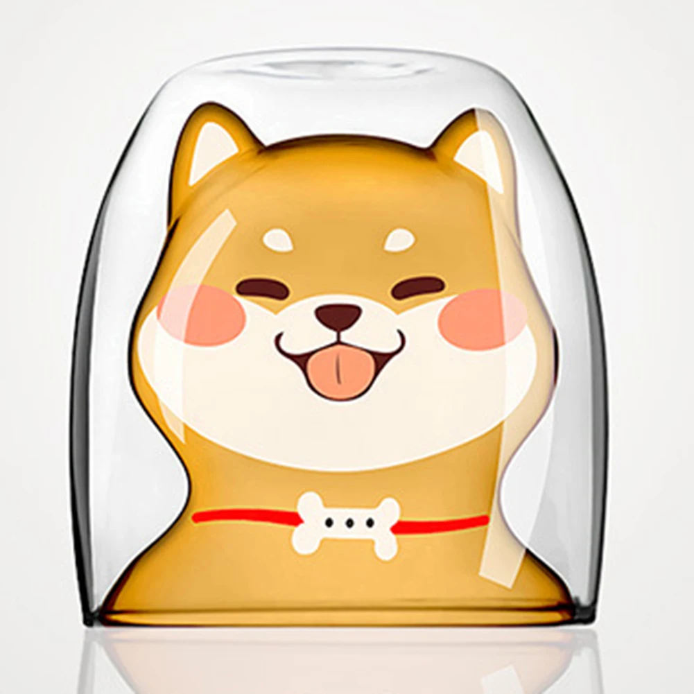 Double Walls Glass Cup Cute Dog Design Milk Tea Juice Coffee Bottle Heat Resistant Transparent Shiba Inu water Cup
Double Walls Glass Cup Cute Dog Design Milk Tea Juice Coffee Bottle Heat Resistant Transparent Shiba Inu water Cup