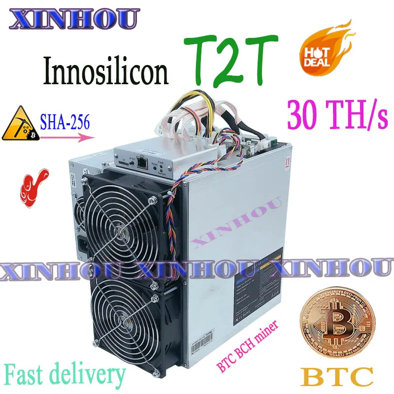 Майнер биткоинов Asic Innosilicon T2T 30T sha256 BTC BCH б/у лучше чем S9 S9K T15 T17 Z9 Ebit E10 E10.3 E10.2 M3 M3X