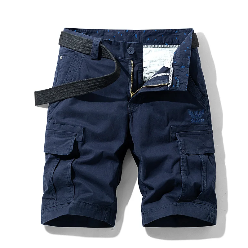 2021 New Spring Men Cotton Cargo Shorts Clothing Summer Casual Breeches Bermuda Fashion Beach Pants Los Cortos Short | Мужская одежда