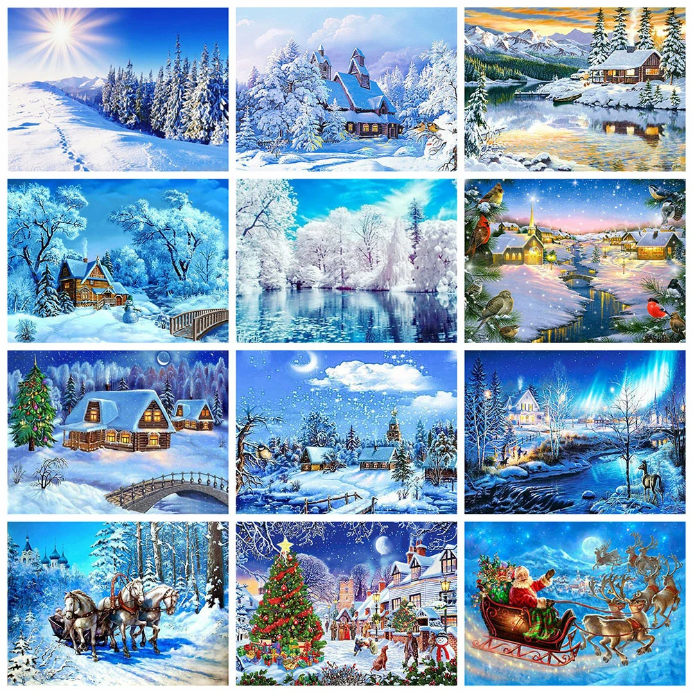 HUACAN 5d Diamond Painting Winter Landscape Full Square Drill Diamond Embroidery Cross Stitch Tree Mosaic Picture Home Decor
HUACAN 5d Diamond Painting Winter Landscape Full Square Drill Diamond Embroidery Cross Stitch Tree Mosaic Picture Home Decor