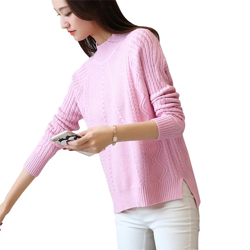 Lcybhe 2019 Autumn and winter women's diamond twist knitted sweater with half-high collar and open shoulder sleeves
Lcybhe 2019 Autumn and winter women's diamond twist knitted sweater with half-high collar and open shoulder sleeves