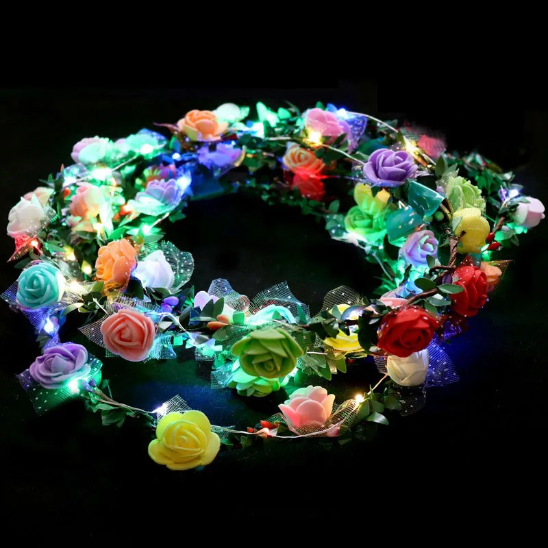 12pcs Led Flower Crown Wreath Headband Luminous Headdress Girl Wedding Party Decor Woman Holiday Festival Halloween
12pcs Led Flower Crown Wreath Headband Luminous Headdress Girl Wedding Party Decor Woman Holiday Festival Halloween