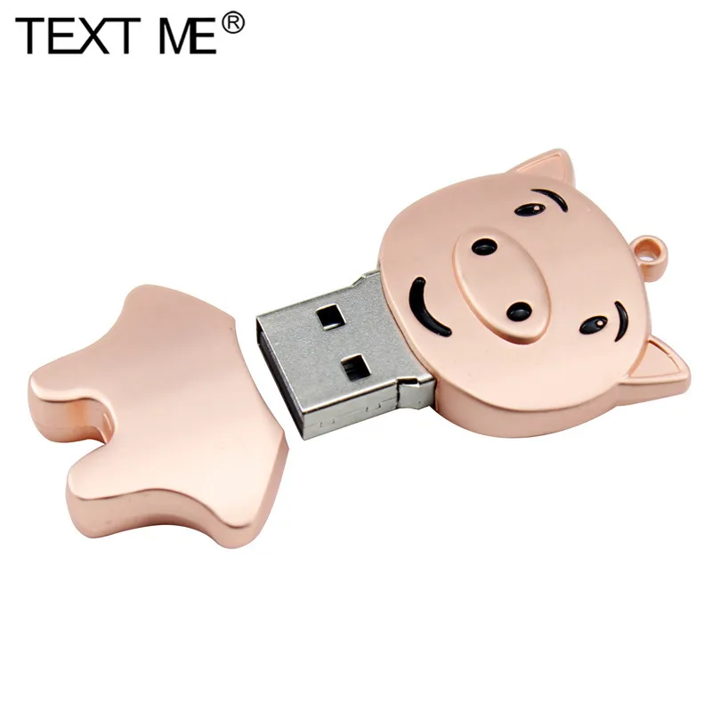 TEXT ME USB 2.0 Cute pig Metal pendrive 4GB 8GB 16GB 32GB Memory Stick 64GB Pen Drive animal USB Flash Drive U Disk
TEXT ME USB 2.0 Cute pig Metal pendrive 4GB 8GB 16GB 32GB Memory Stick 64GB Pen Drive animal USB Flash Drive U Disk