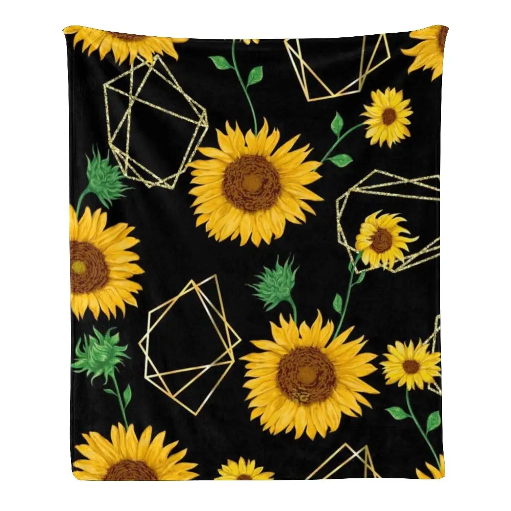 Супер мягкое Флисовое одеяло на заказ, одеяло для дивана, кровати, подарка, Подсолнухи (50x60 дюймов) 
Супер мягкое Флисовое одеяло на заказ, одеяло для дивана, кровати, подарка, Подсолнухи (50x60 дюймов)