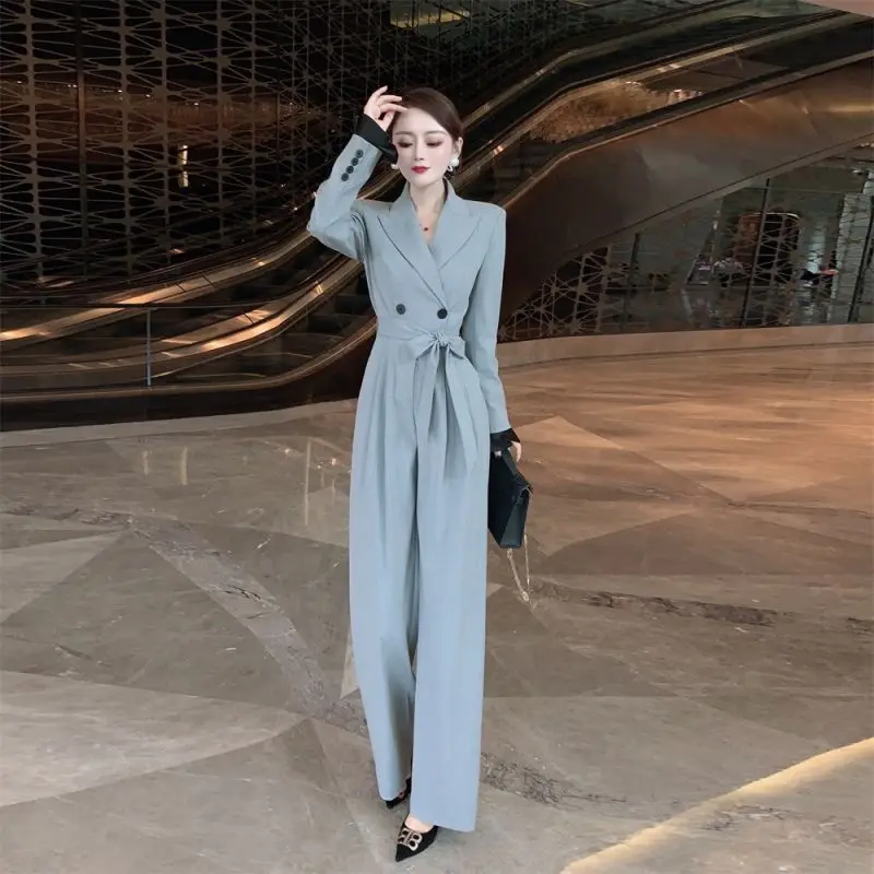 New Arrival Comfortable Blue Black Work Jumpsuits Temperamental High Quality Elegant Vintage Office Lady Long Jumpsuits X223
New Arrival Comfortable Blue Black Work Jumpsuits Temperamental High Quality Elegant Vintage Office Lady Long Jumpsuits X223
