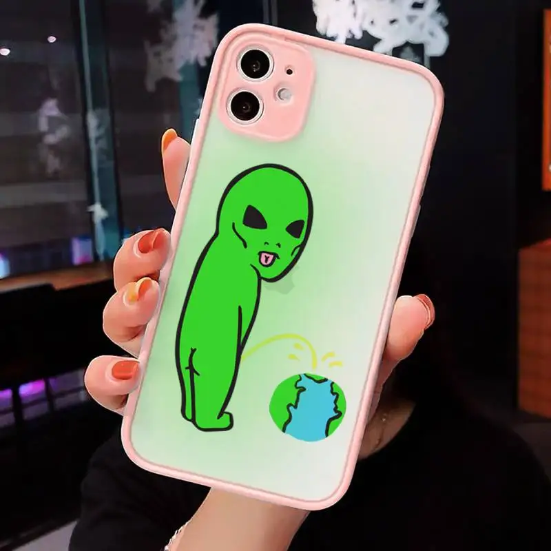 Alien space Phone Case For iPhone 12 11 Mini Pro XR XS Max 7 8 Plus X Matte transparent Pink Back Cover
Alien space Phone Case For iPhone 12 11 Mini Pro XR XS Max 7 8 Plus X Matte transparent Pink Back Cover