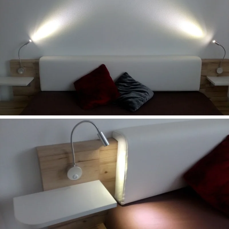 Wall Lmaps Sconces Clamp Light 3W Bedroom Lamp on/off Switch White Silver Black Flexible Gooseneck Home Bedside Reading Lights
Wall Lmaps Sconces Clamp Light 3W Bedroom Lamp on/off Switch White Silver Black Flexible Gooseneck Home Bedside Reading Lights