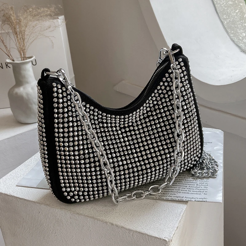 Blingbling Small Hobo Shoulder Bags for Women Chain Designer Crossbody Bags Ladys Simple Messenger Bag Party Handbags and Purses
Blingbling Small Hobo Shoulder Bags for Women Chain Designer Crossbody Bags Ladys Simple Messenger Bag Party Handbags and Purses