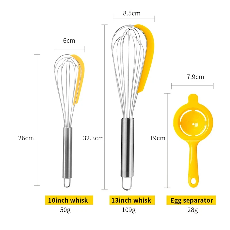 3Pcs Egg Whisk Egg Beater Manual Egg Beater Foamer Stirrer Whisk Foamer Mini Handle Stirrer Practical Kitchen Tool
3Pcs Egg Whisk Egg Beater Manual Egg Beater Foamer Stirrer Whisk Foamer Mini Handle Stirrer Practical Kitchen Tool