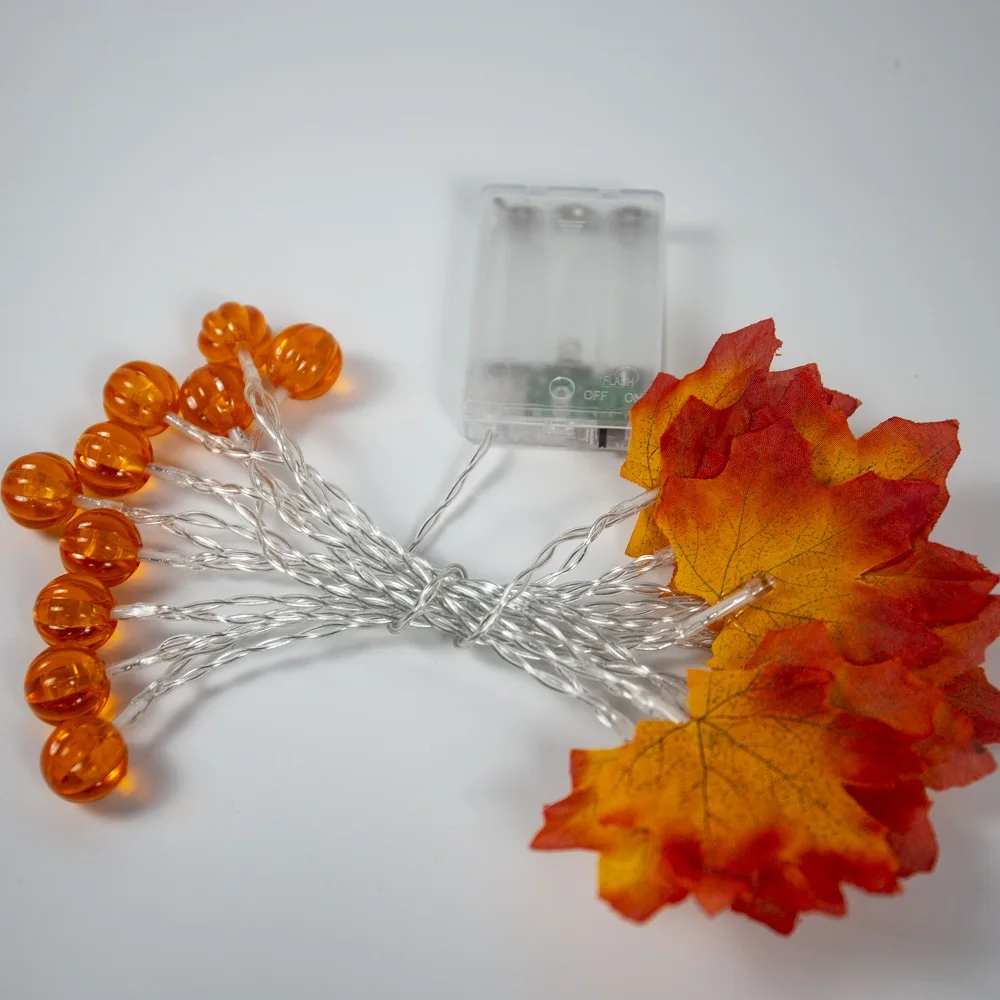 20/30 LED Pumpkin Maple Leaf Garland String Lights Halloween 3D Pumpkin Lights for Halloween Thanksgiving Fall Decoration Light
20/30 LED Pumpkin Maple Leaf Garland String Lights Halloween 3D Pumpkin Lights for Halloween Thanksgiving Fall Decoration Light