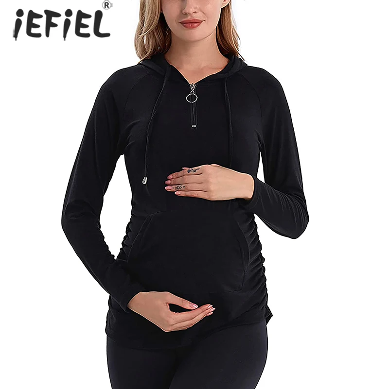 New Maternity Sweatshirt Women Nursing Long Sleeve Hooded Maternity Big Pocket Pullover Sweatshirt Pregnant Women Clothes
New Maternity Sweatshirt Women Nursing Long Sleeve Hooded Maternity Big Pocket Pullover Sweatshirt Pregnant Women Clothes