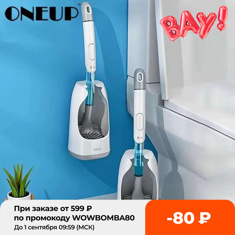 Силиконовая щетка для унитаза ONEUP, инструмент с мягкой щетиной без мертвых углов для мытья туалета, Креативные аксессуары для ванной комнат...
Силиконовая щетка для унитаза ONEUP, инструмент с мягкой щетиной без мертвых углов для мытья туалета, Креативные аксессуары для ванной комнат...