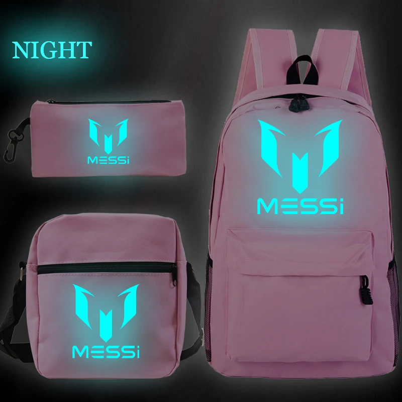 Messi Luminous Mochilas Boys Girls School Bags Travel Backpack Bolsa Escolar with Crossbody Bag Pen Bags Laptop Satchel
Messi Luminous Mochilas Boys Girls School Bags Travel Backpack Bolsa Escolar with Crossbody Bag Pen Bags Laptop Satchel