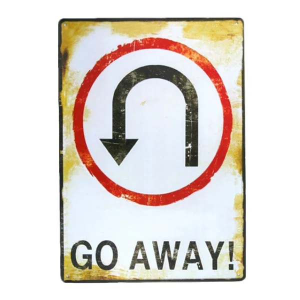 Vintage Home Decor GO AWAY! Arrow Vintage Metal Sign Garage Signs for Men Tin Art Decor House Rules Wall Art
Vintage Home Decor GO AWAY! Arrow Vintage Metal Sign Garage Signs for Men Tin Art Decor House Rules Wall Art