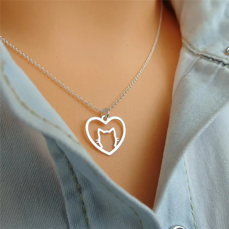 Japanese and Korean girls series cat stainless steel necklace necklace cat lover gift
Japanese and Korean girls series cat stainless steel necklace necklace cat lover gift