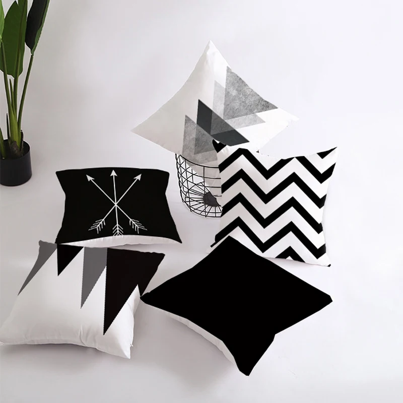 45x45cm Black&White Pillowcase Nordic Soft Velvet Geometric Throw Pillow Cover For Bed Hugging Pillow Home Sofa Decorative
45x45cm Black&White Pillowcase Nordic Soft Velvet Geometric Throw Pillow Cover For Bed Hugging Pillow Home Sofa Decorative