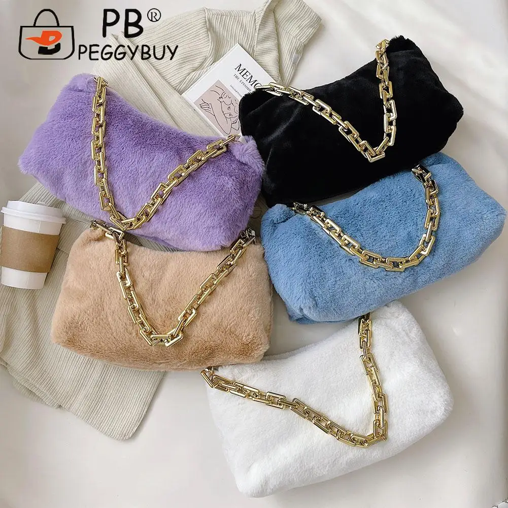 Women Vintage Soft Plush Thick Acrylic Chain Shoulder Underarm Bag Casual All-match Autumn Winter Pure Color Zipper Handbags
Women Vintage Soft Plush Thick Acrylic Chain Shoulder Underarm Bag Casual All-match Autumn Winter Pure Color Zipper Handbags